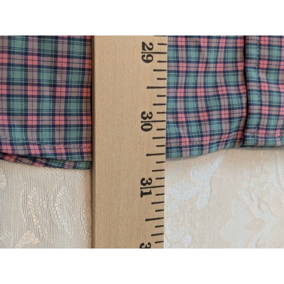 Vineyard Vines Shirt Men's 2XL Pink Green Slim Tucker Performance Button Up - Picture 7 of 8